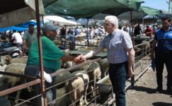 Başkan deveciler kurban pazarını ziyaret etti